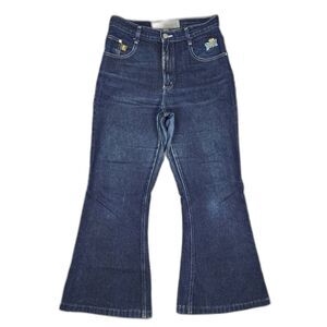 Buggirl RARE Y2K Rave 90s Wide Leg Blue Denin Jeans Size 7